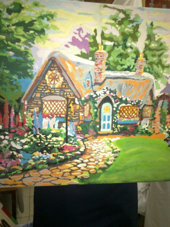 رسم وتلوين للطالبات : شهد شهد ، شيخة ، هاجر ،